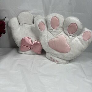 Disney Parks Plush Marie Aristocat Gloves‎ Embroidered Cat Paws 11"x8"
